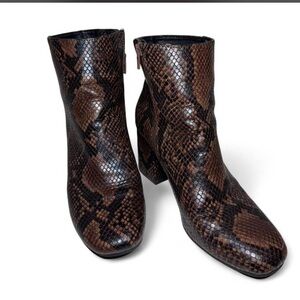 a new day Brown Snakeskin Ankle Booties